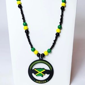 Jamaica Flag Beaded Necklace